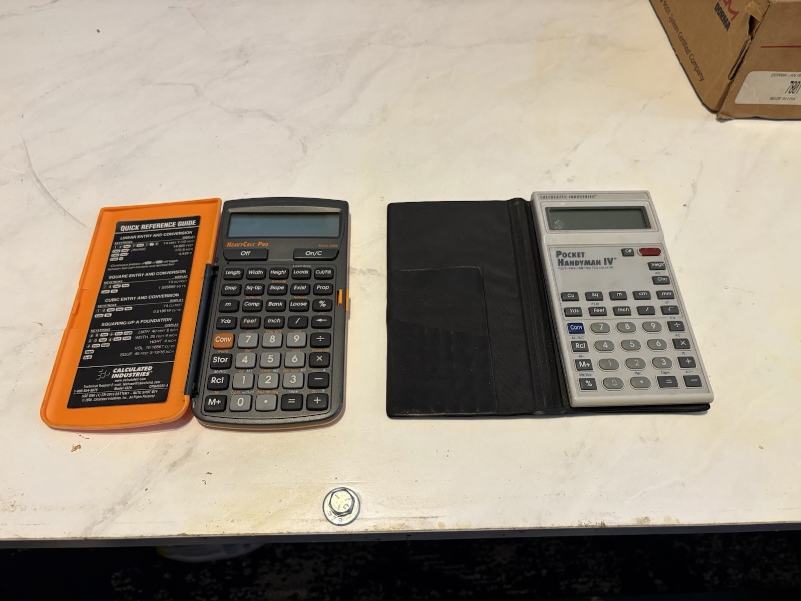 HeavyCalc Pro Calculator Measure Marking Layout Construction Pocket Handyman IV