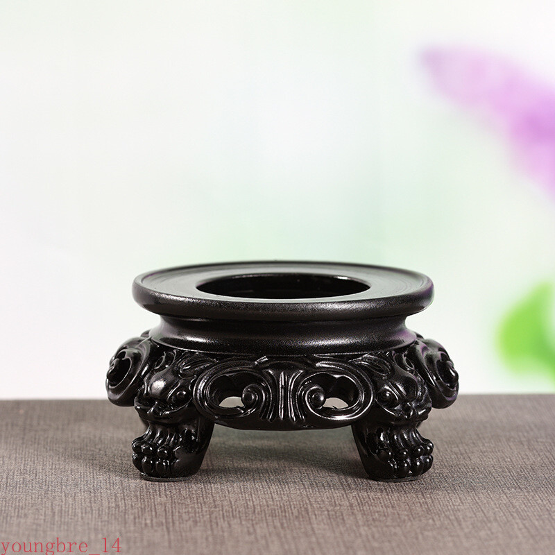 Black Resin Crystal Ball Base Sphere Pedestal Home Decor Display Stand Base