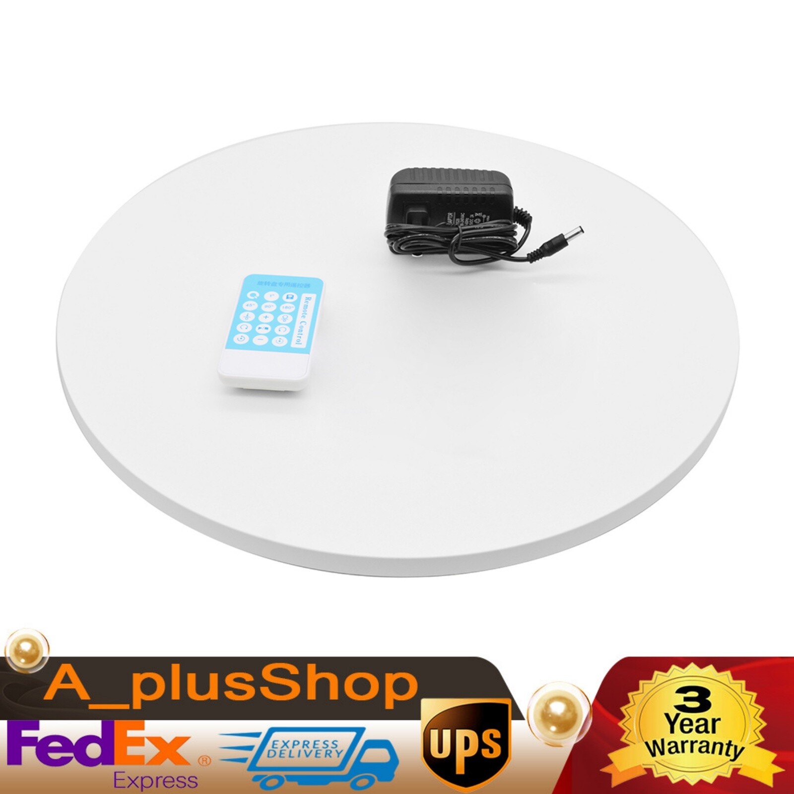 16.5" Electric 360?? Turntable Rotary Table Two-Way Display Stand Remote Control