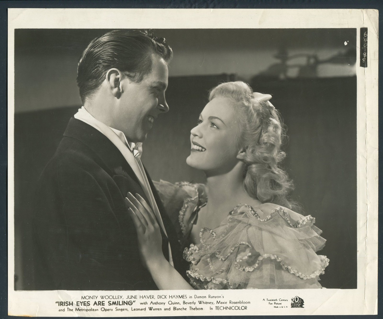DICK HAYMES JUNE HAVER in Irish Eyes Are Smiling '44 BLONDE WOW