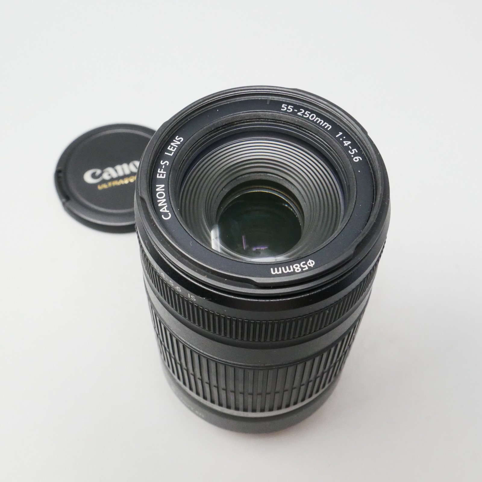 Canon EF-S 55-250mm f/4-5.6 IS Telephoto Zoom Lens For Canon Rebel -- plus Caps