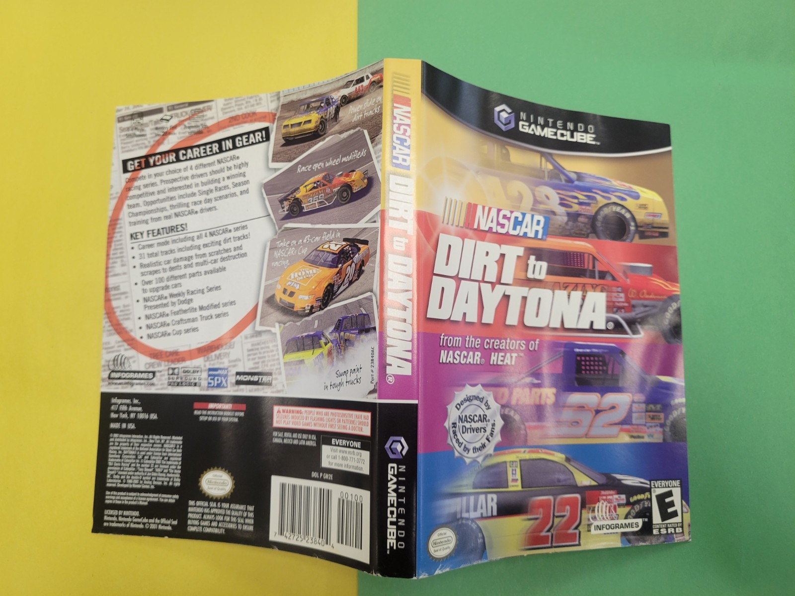 NASCAR Dirt to Daytona Nintendo Gamecube - Case Art Only 