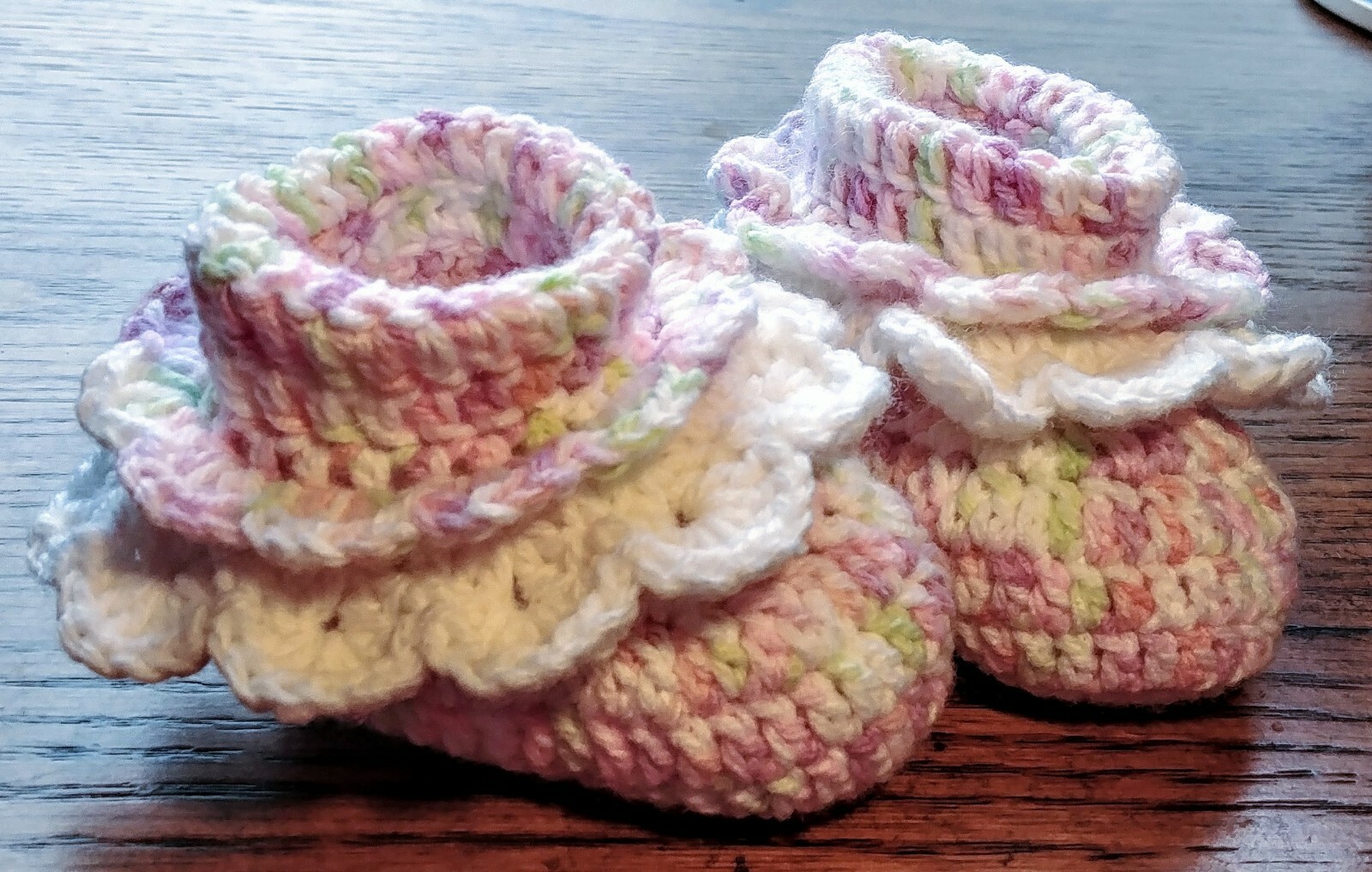 Shoes 0 To 3 Months New Leia Allen Booties Hand Made crocheted Baby girls