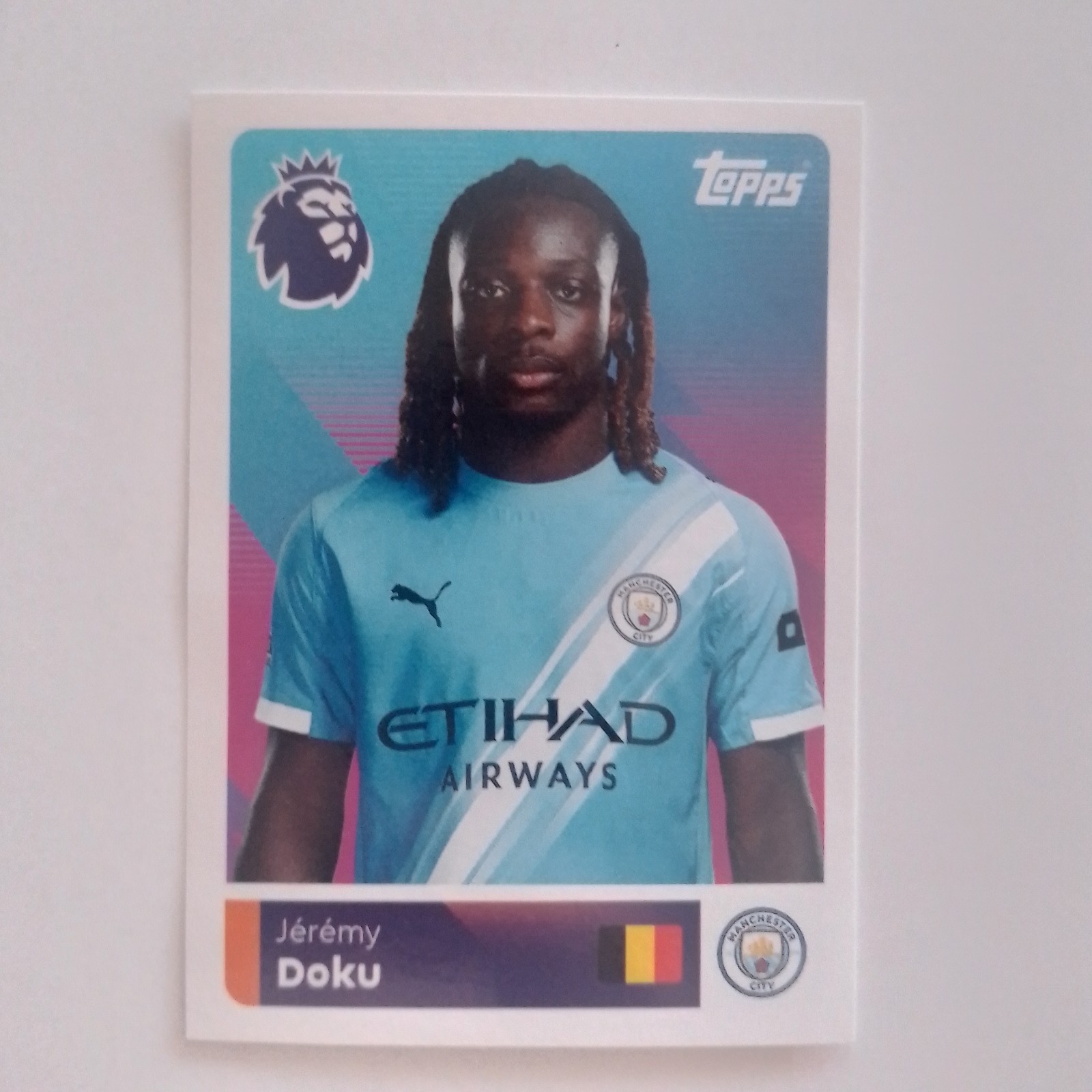 Topps Premier League Stickers  2026 - #362 Jeremy Doku 