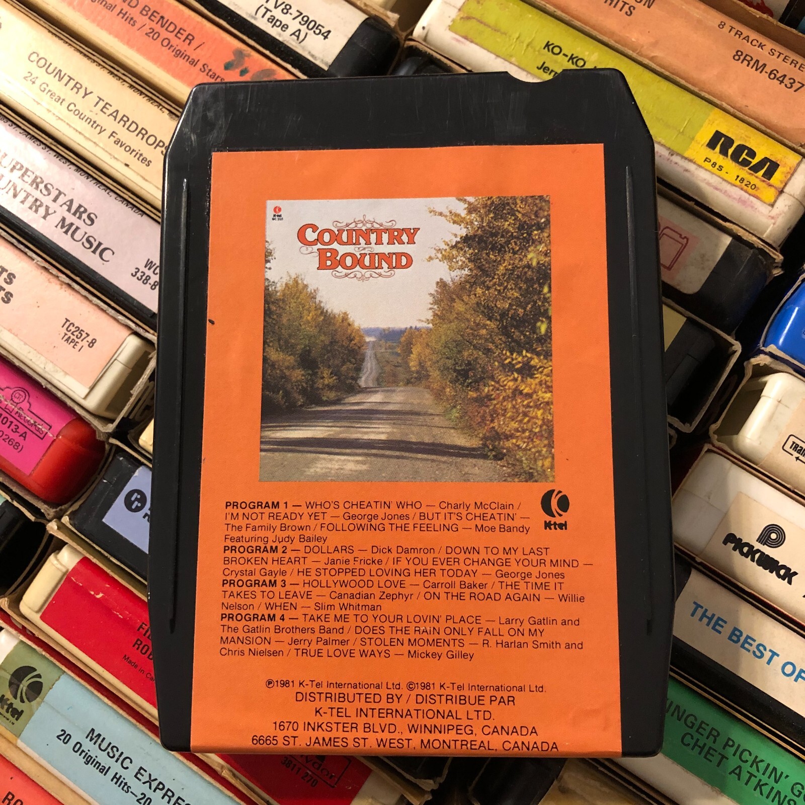 (K-Tel) Coountry Bound 1981, 8 Track Tape CANADA