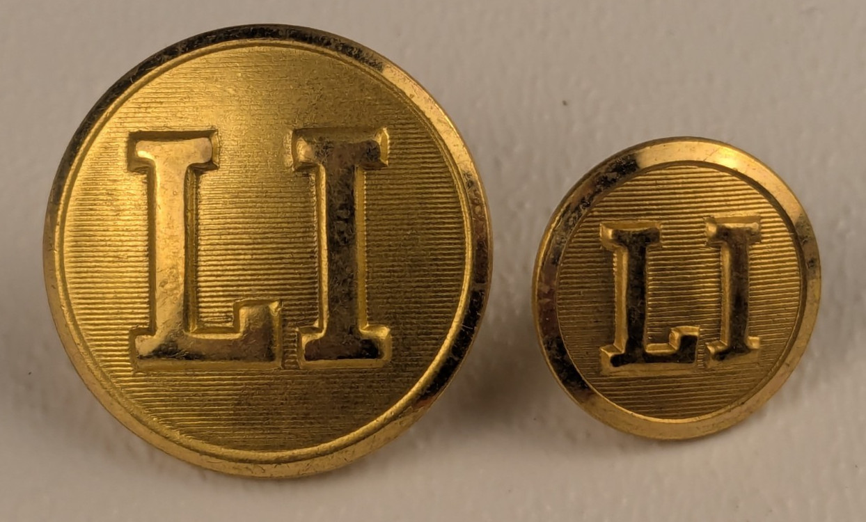 1940-50s - 2 Long Island NY Rail Transport Worker Uniform Buttons  - M2C