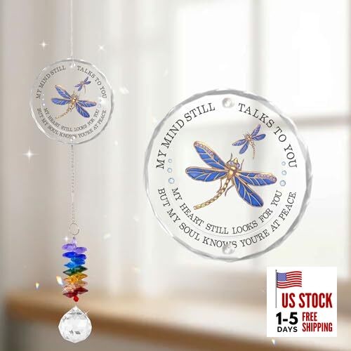 Memorial Suncatcher Ornament Sympathy Gift for Loss of Loved One - Crystal 