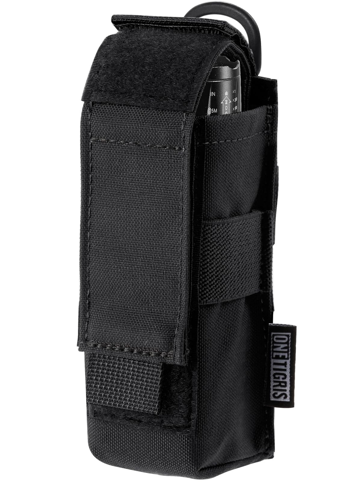 OneTigris Flashlight Holster 6.3’’*2’’*1.2’’/16cm*5cm*3cm, Black 