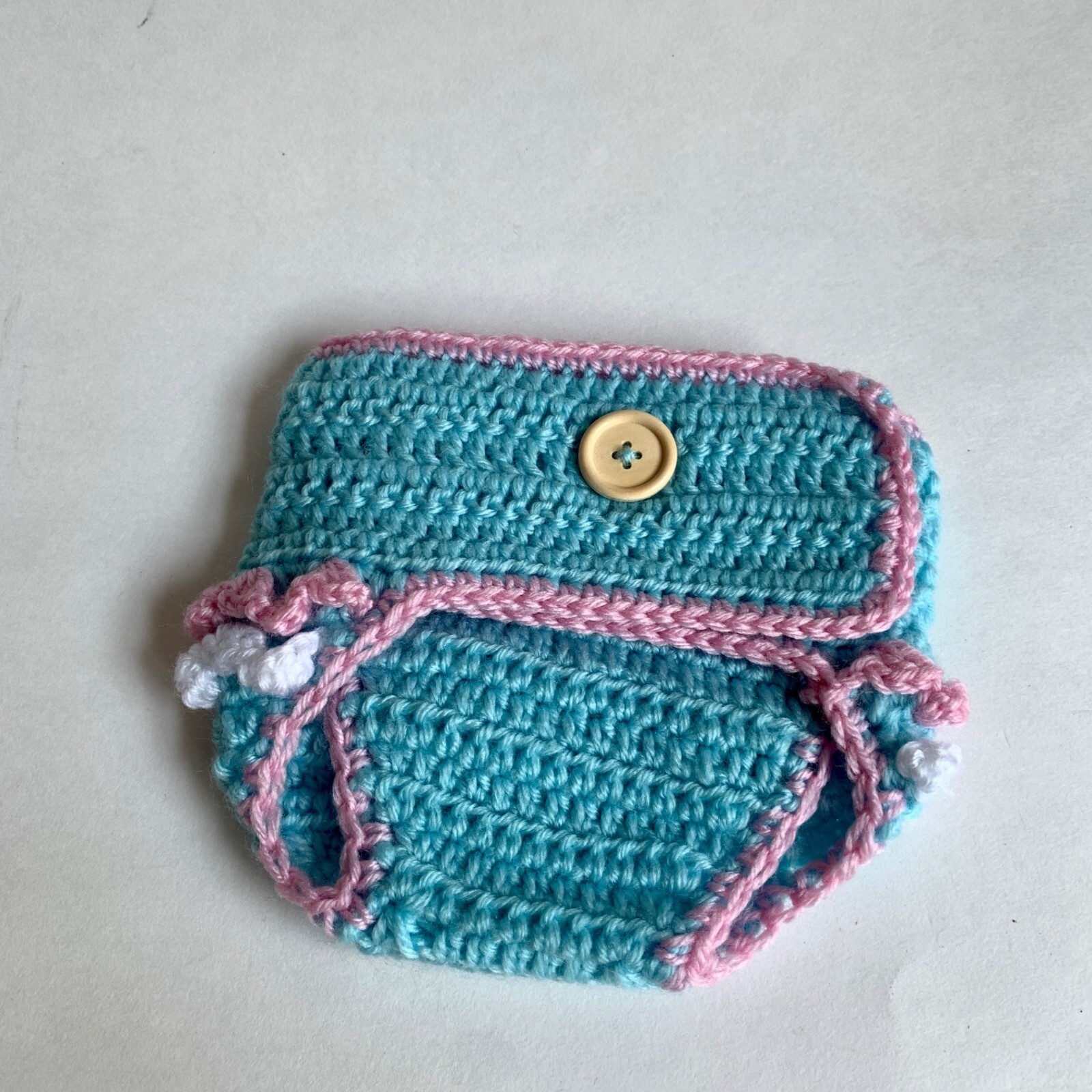 NEW Teal Blue Ruffle Diaper Cover 0-6 Months