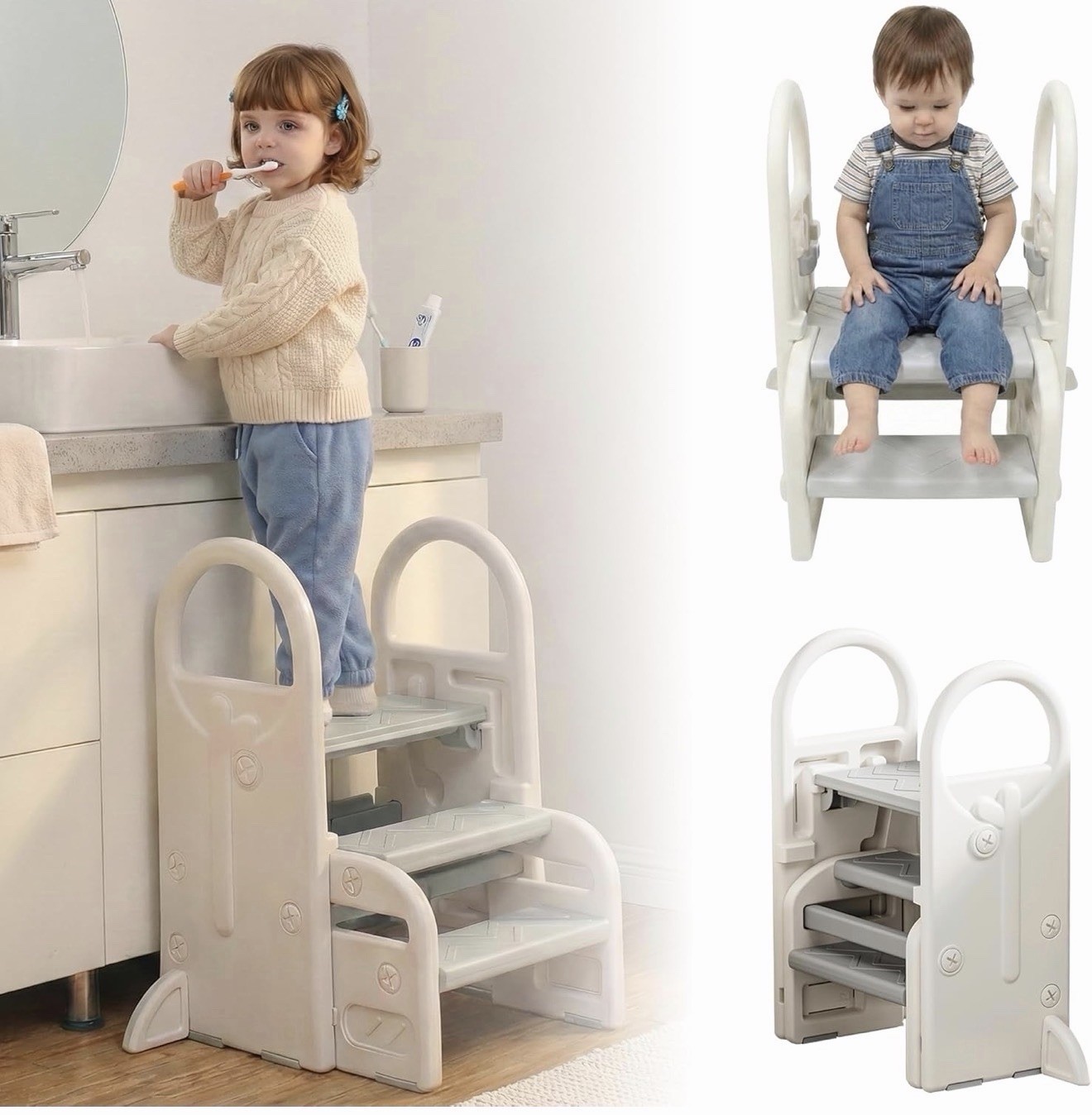 Foot Step Stool for Kids, Toddler Step Stool Toilet Potty Training Tower