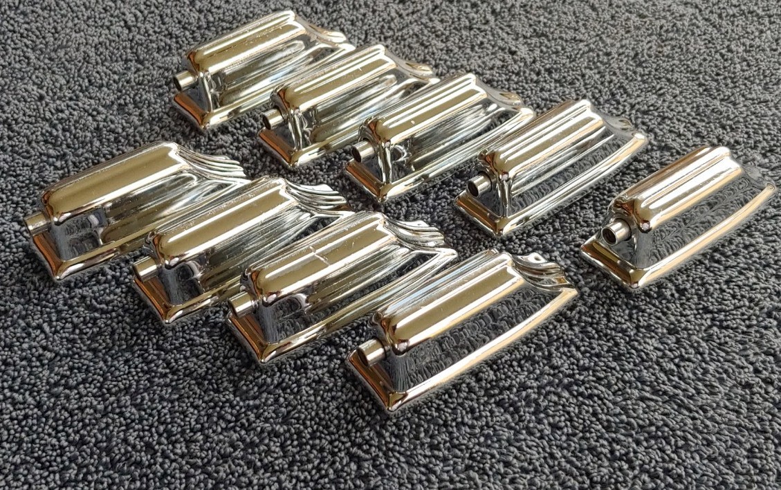 Lot of 9 Early 1970's ROGERS Model #609318 BASS DRUM LUGS Fullerton 9/72