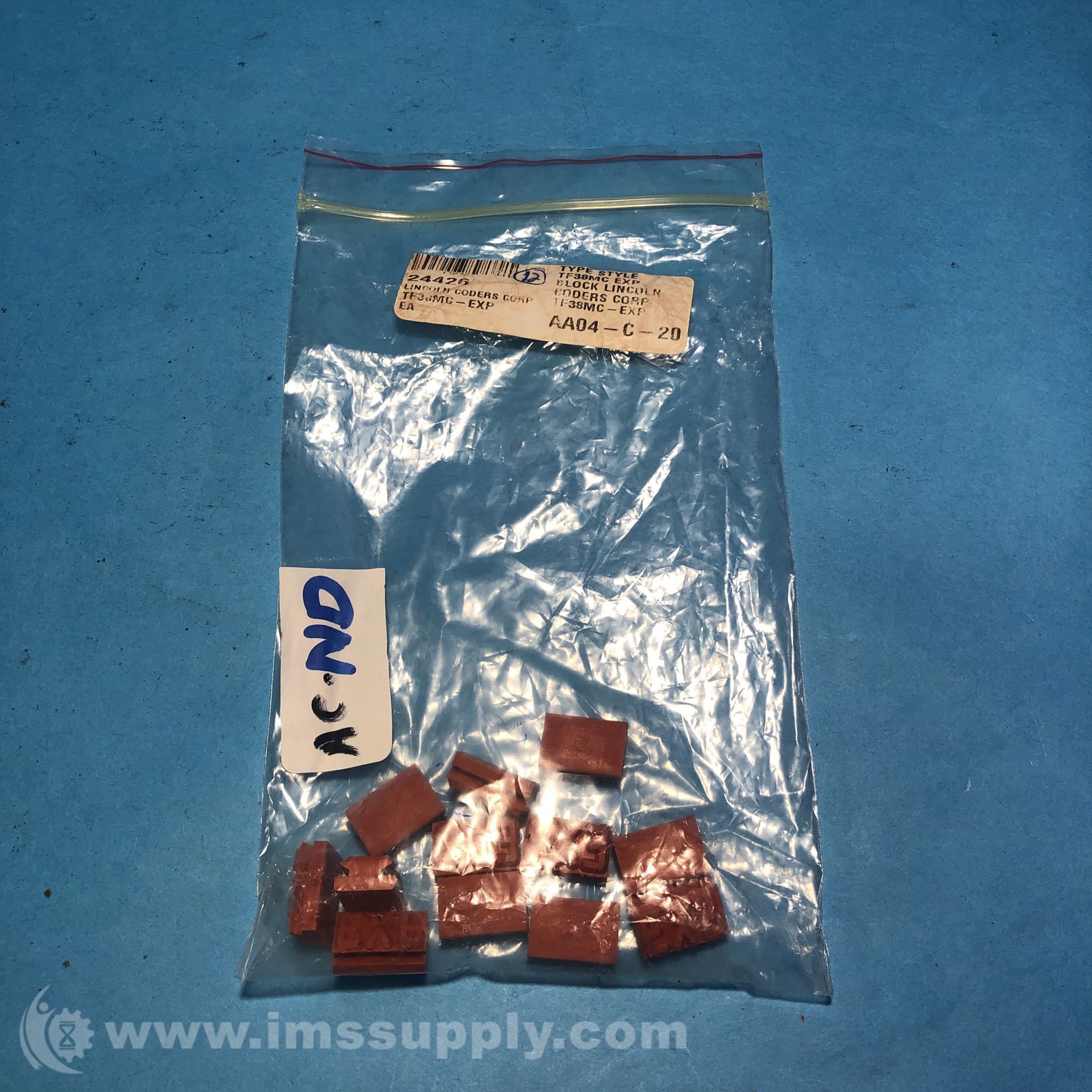 Lincoln Coders TF38MC-EXP Pack Of 12 Typesetting Blocks FNIP