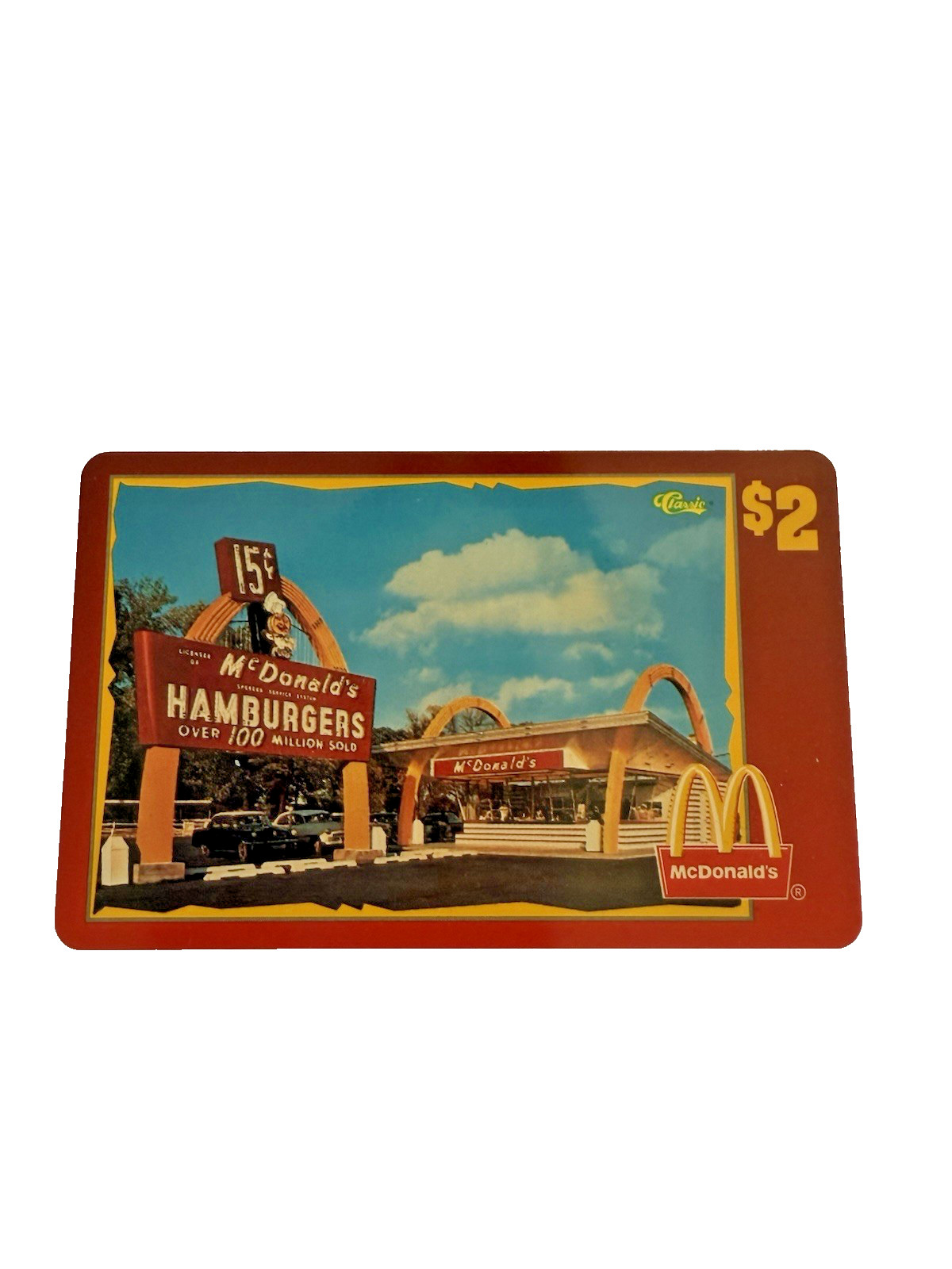 1996 Classic/Sprint McDonald's $2 Phone Card #30 of 50 Unscratched