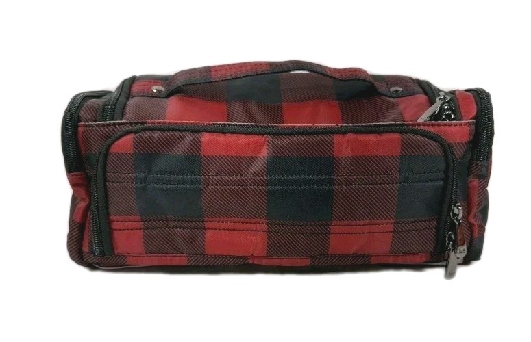 LUG Trolley Travel Cosmetic Makeup Toiletry Case Bag Red Black Multi Camouflage