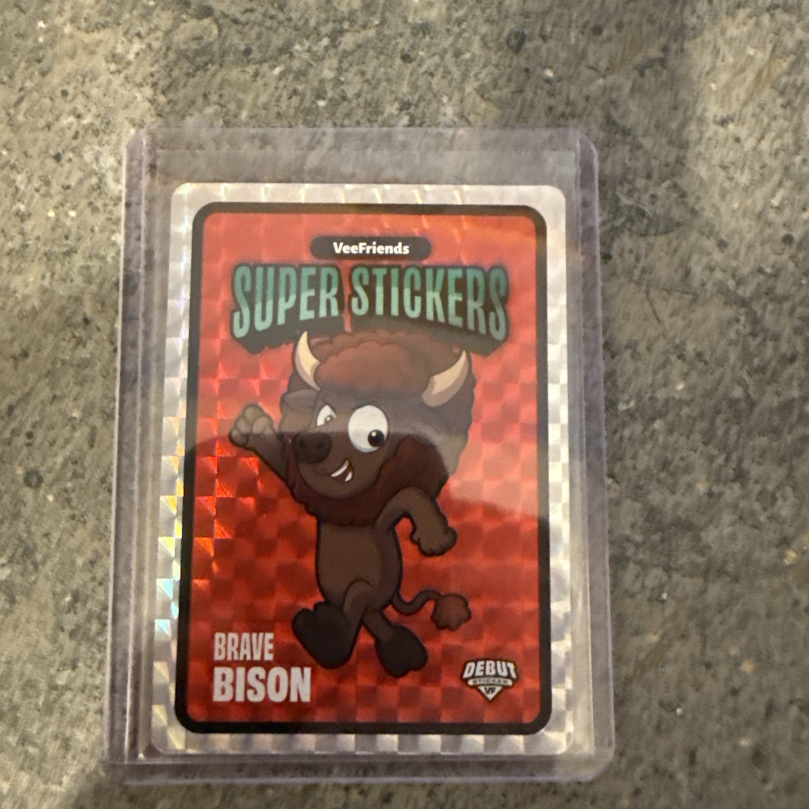 Brave Bison VeeFriends Spectacular Series Super Sticker Debut Red SP