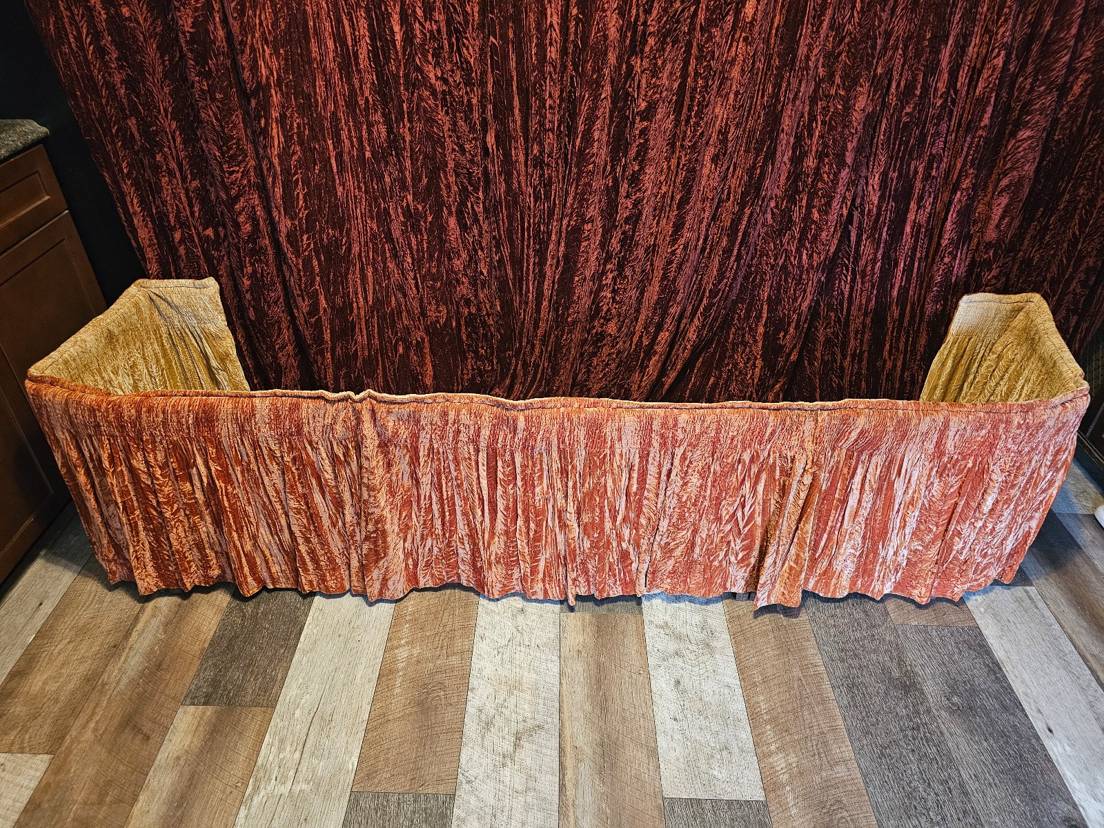 Reversible Casket Skirt w/ Case coffin church truck drapes funeral