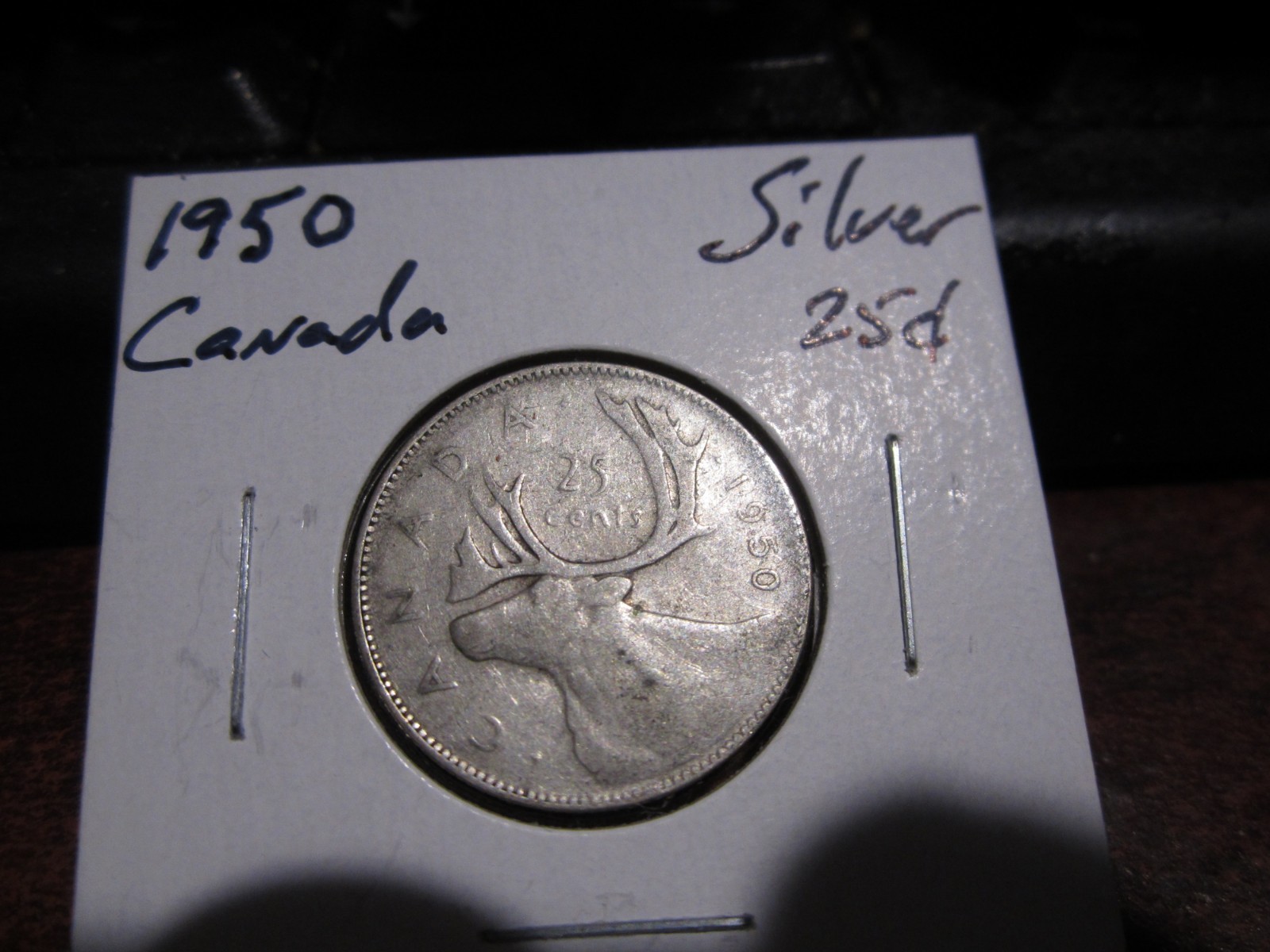 Canada 1950 - 25 Cent Quarter Canadian Coin - 80% Silver