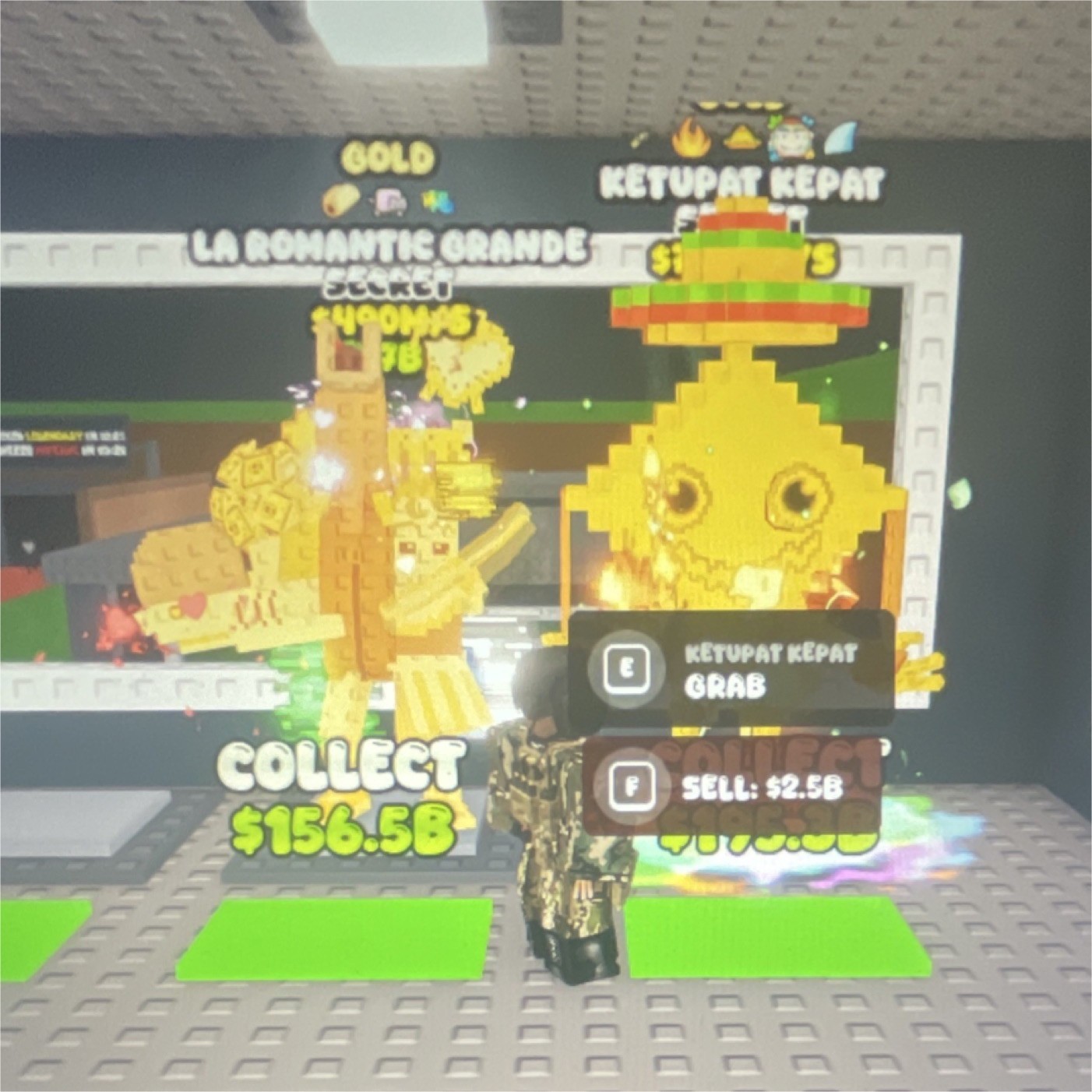 Ketupat Kepat Gold and La Romantic Grande Secret Game Item Virtual Collectible