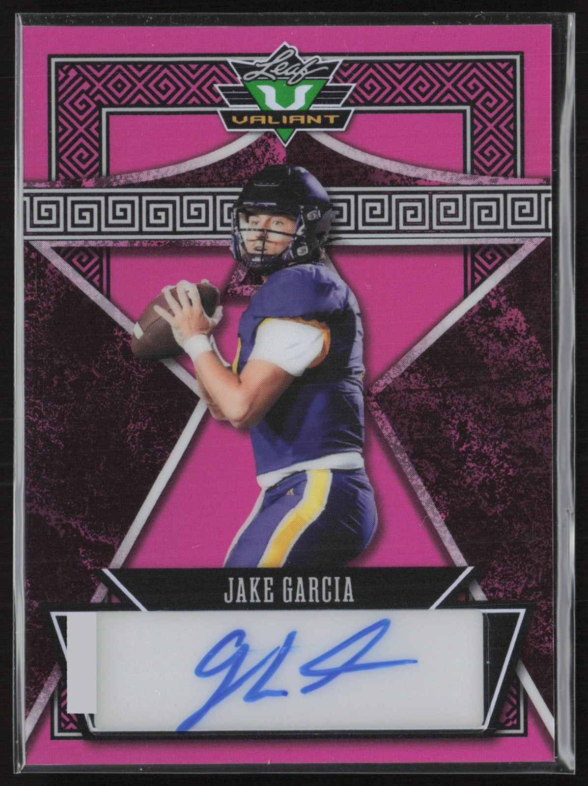 2024 Leaf Eclectic Jake Garcia Valiant Prismatic Pink /7 #V-JG1 Auto