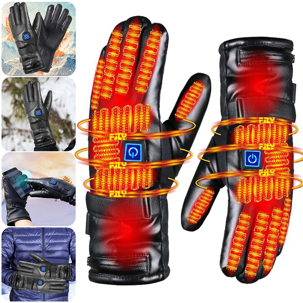 Electric Gloves 3 Temperature Levels Waterproof Thermal Touchscreen Gloves Cold