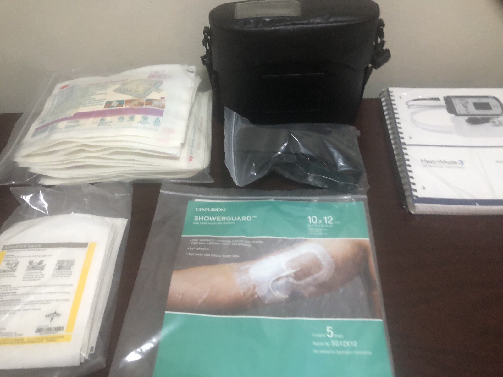 LVAD Supplies  Backup Bag , Battery Vest , Shower guard 10x12 Inches , Much More