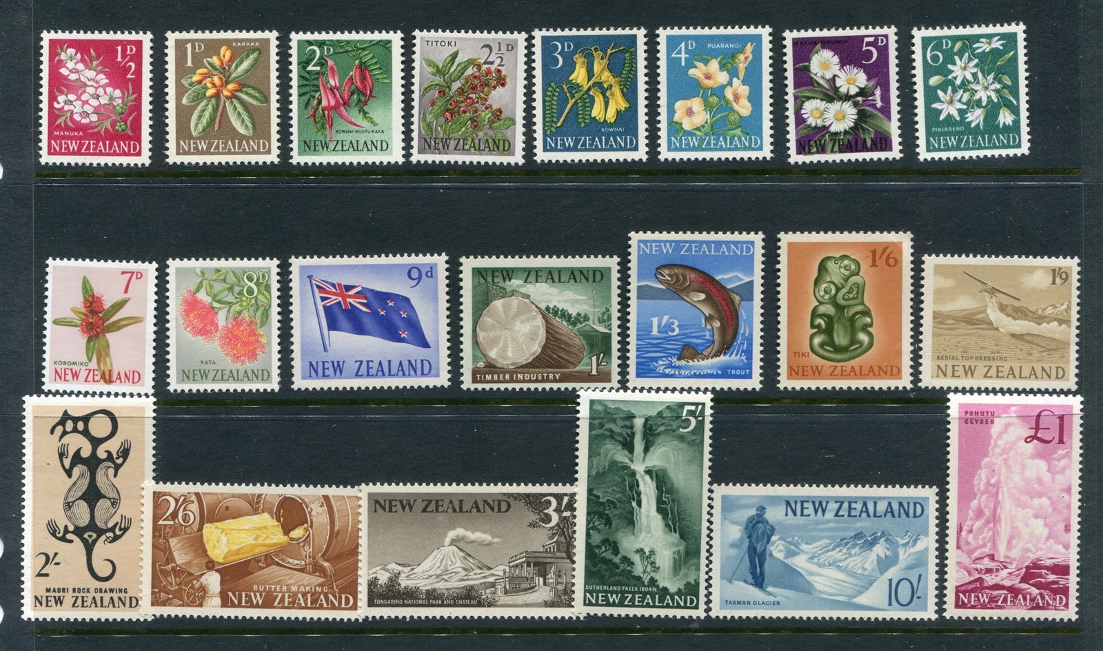 New Zealand #333-352 Flowers Complete Set [Mint Lightly Hinged]