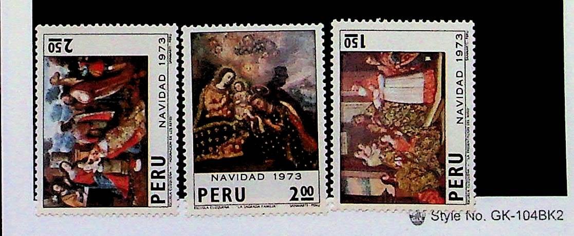 PERU Sc 610-12 NH ISSUE OF 1973 - ART - (RM26)