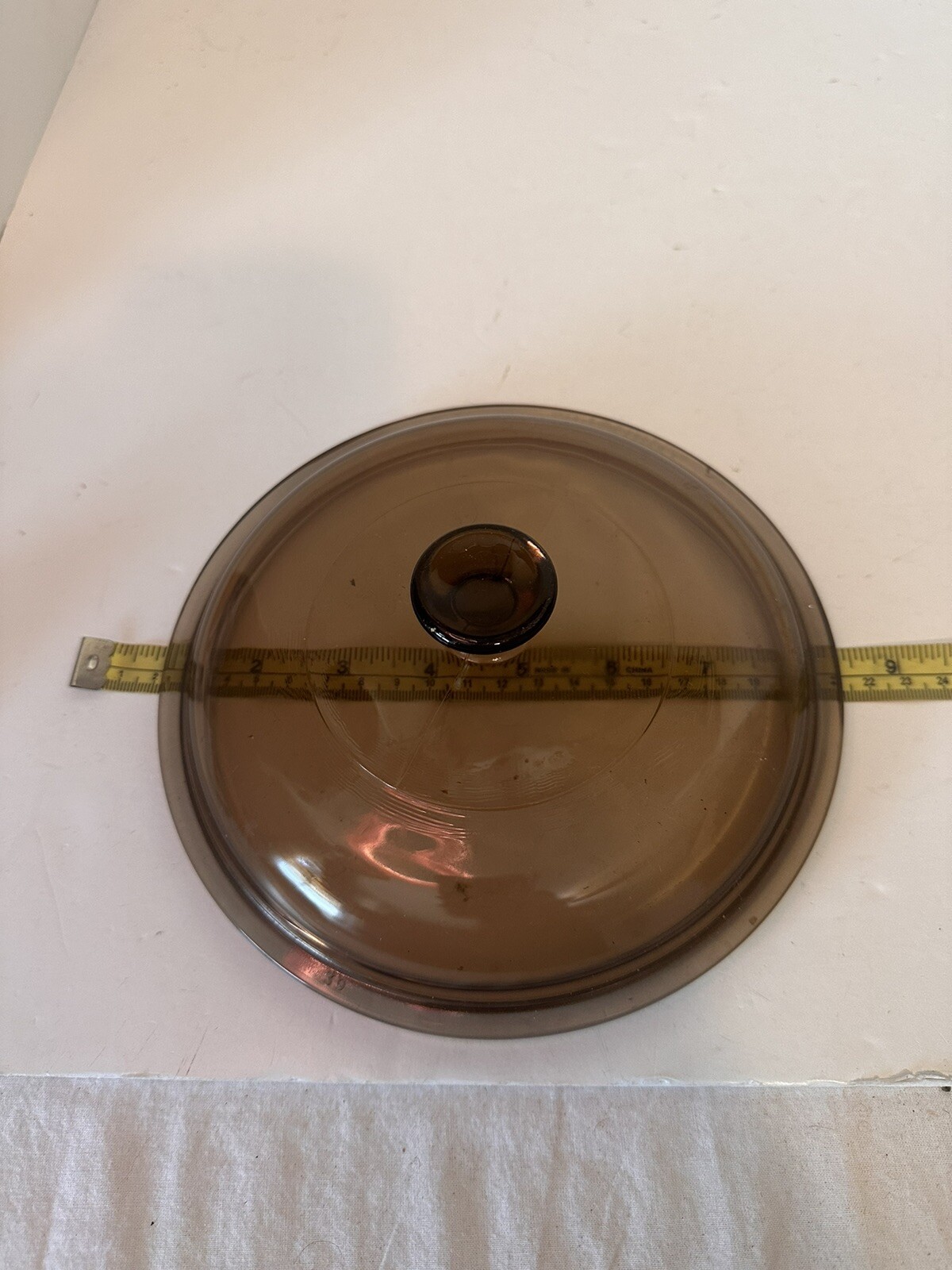 PYREX Corningware Visions V-1.5-C Round Lid Brown Amber Glass Replacement Small
