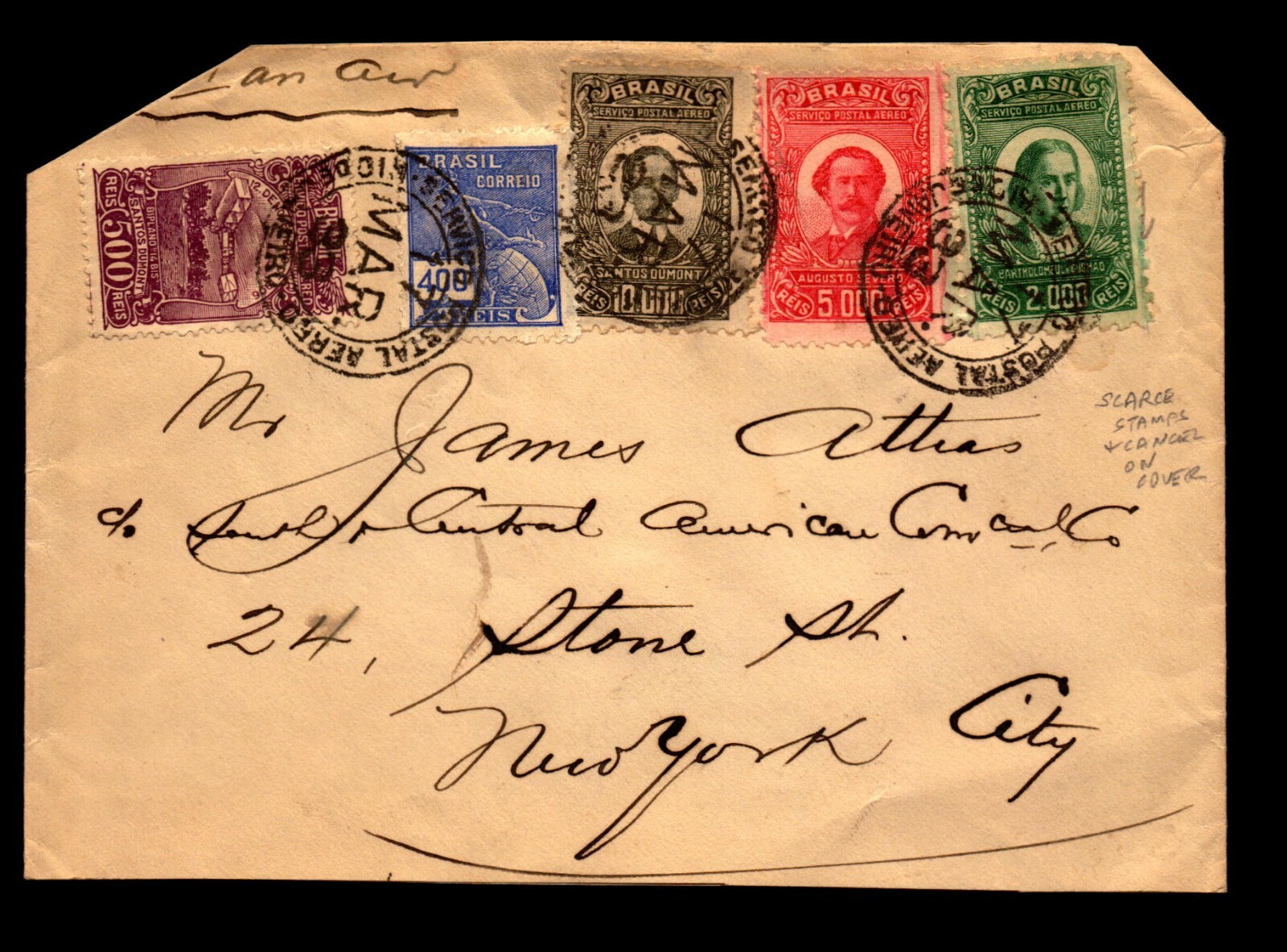 Brazil 1933 Better Airmail Cover Scarce Origin, Better postmark - L20866