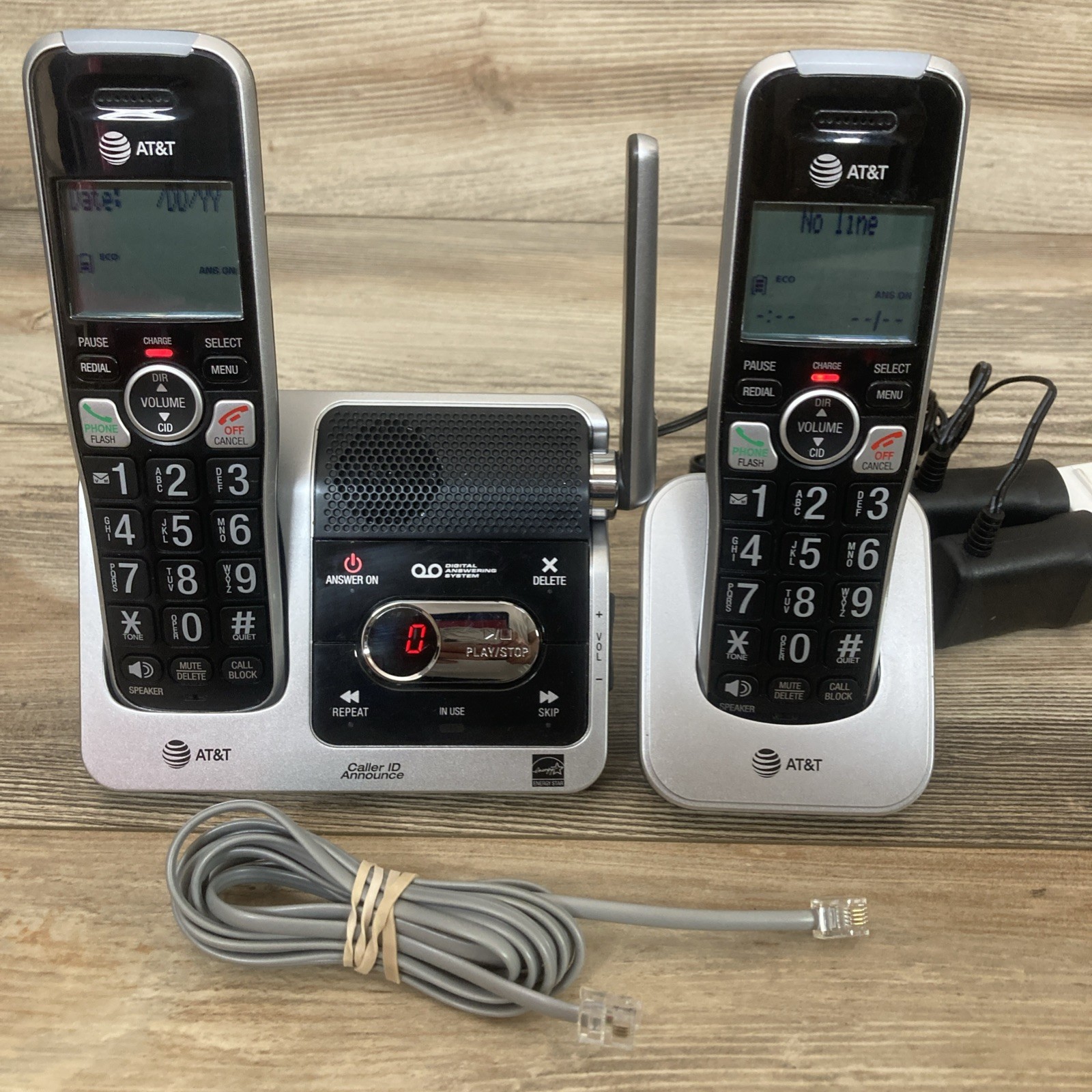 AT&T TWO Handset Cordless Answering System with Caller Announce & Caller ID #1