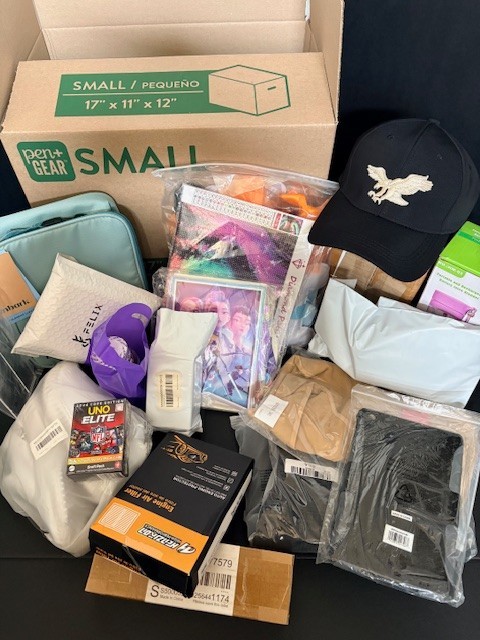 Mystery Random, Unclaimed packages ALL new 20+ items.  Wrapped/Unwrapped