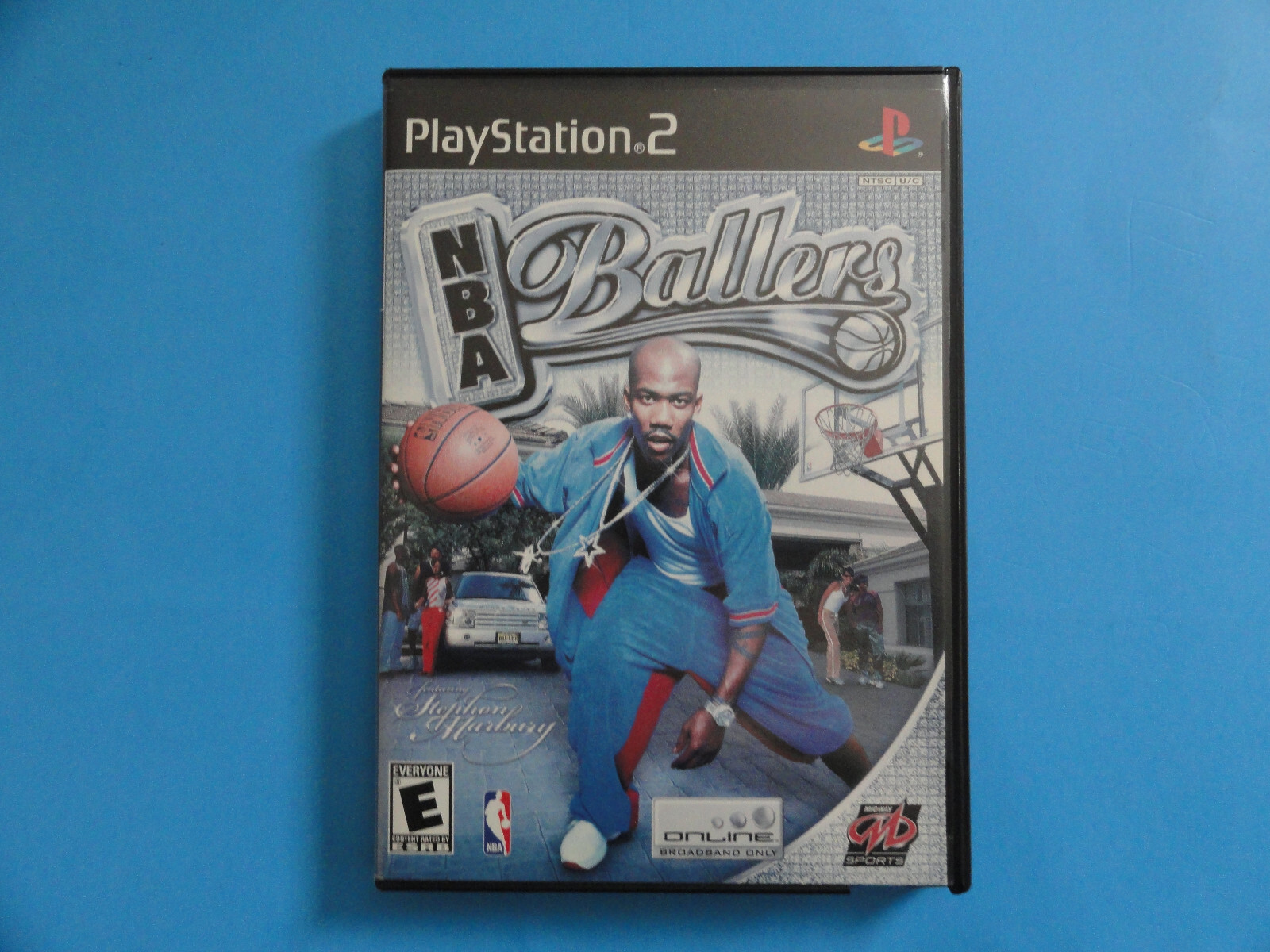PS2 NBA BALLERS - ORIGINAL COVER ART IN BLOCKBUSTER VIDEO CASE
