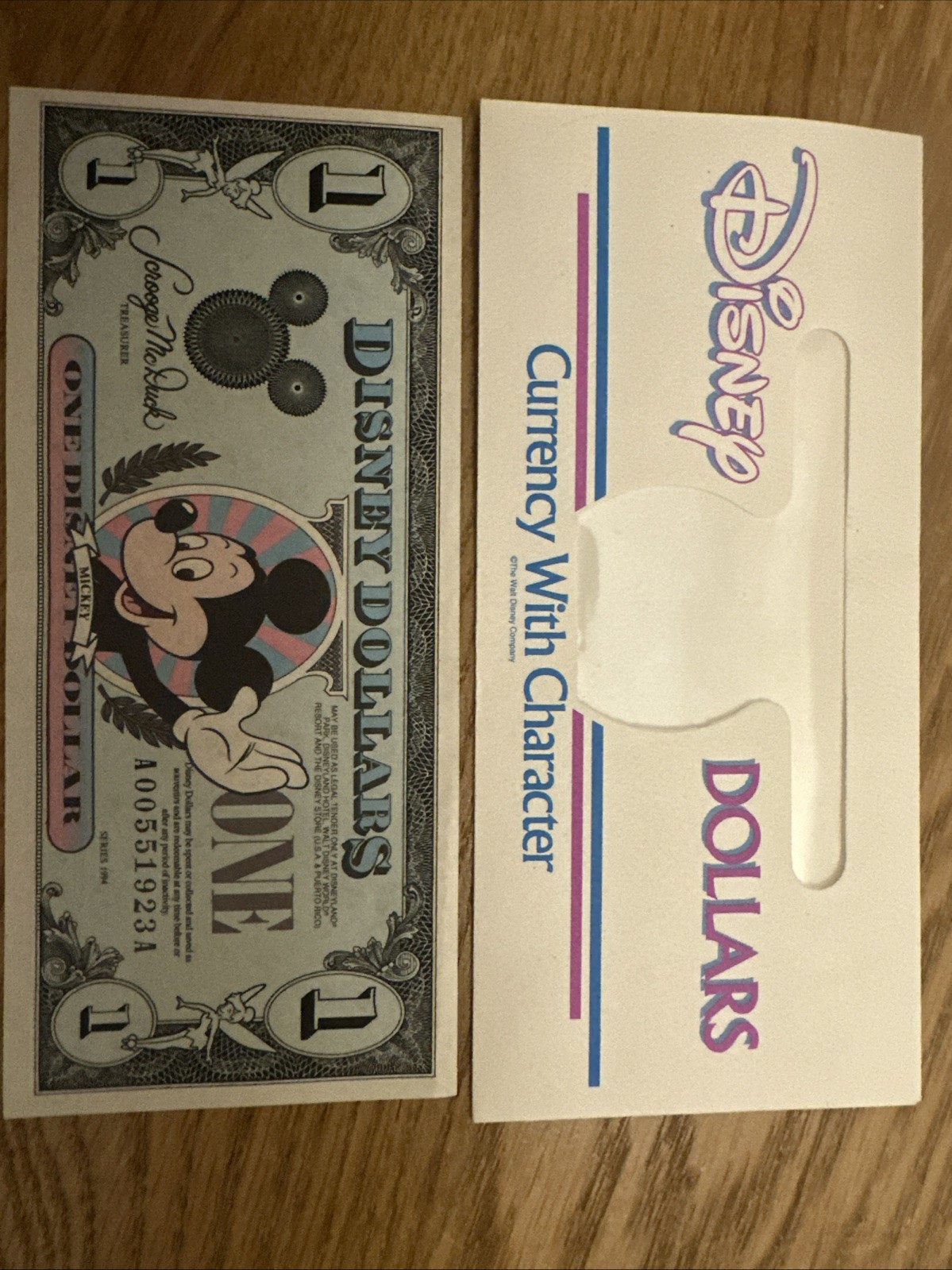1994 SERIES Walt Disney World  $1 ONE DOLLAR MICKEY MOUSE Sleeping Beauty Castle