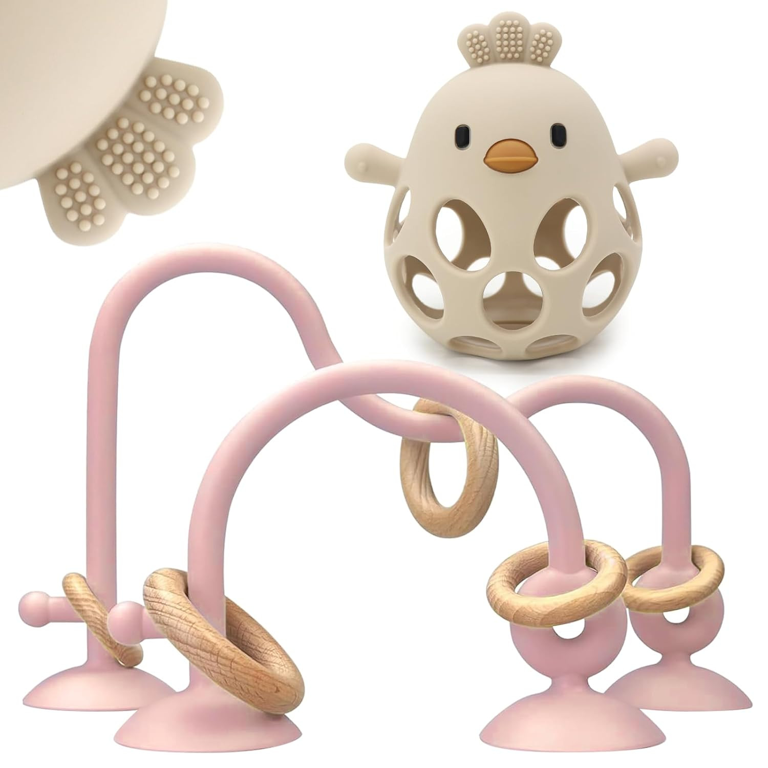 Baby High Chair Suction Toys Teething Chew - Baby Table Toys, Teething Toys Sili