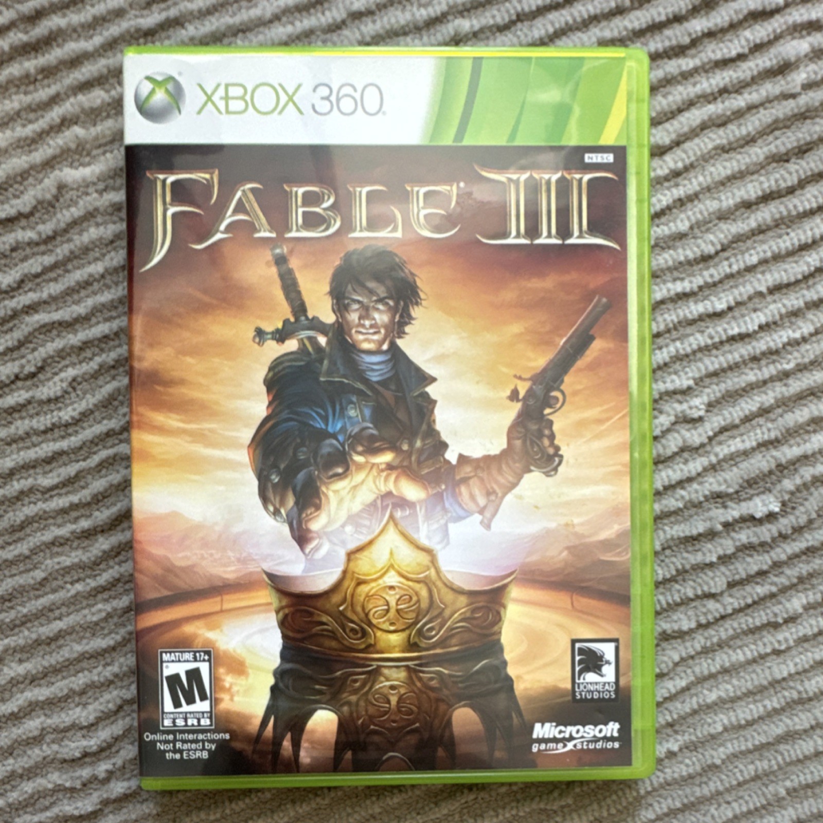 Microsoft Game Studios Fable III Xbox 360 Manual Online Play Achievements RPG 2…