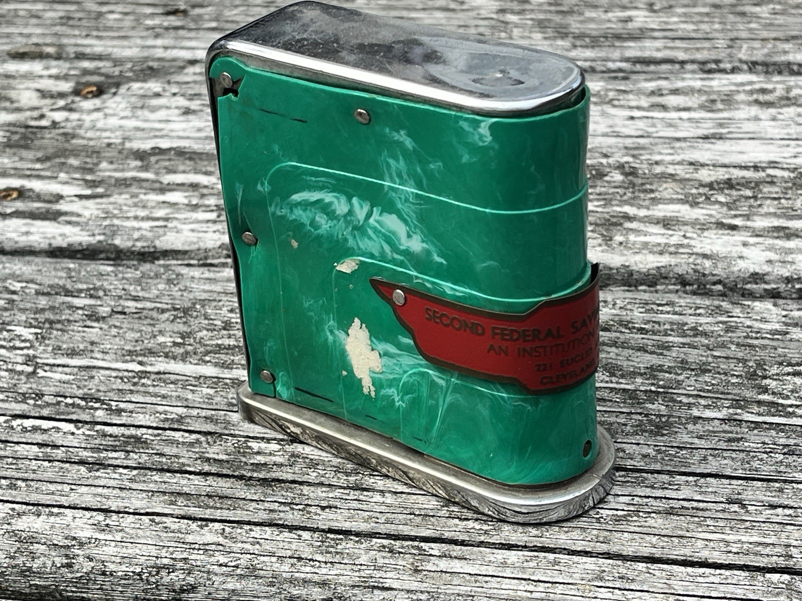 Cleveland Federal Savings vintage coin metal savings bank