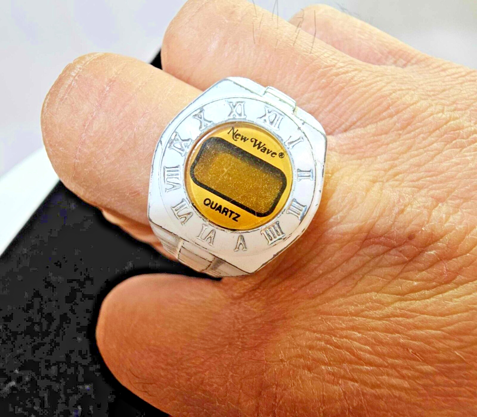 Delta Impex Digital Ring Watch - New Wave Quartz - Untested- Missing crown- S60