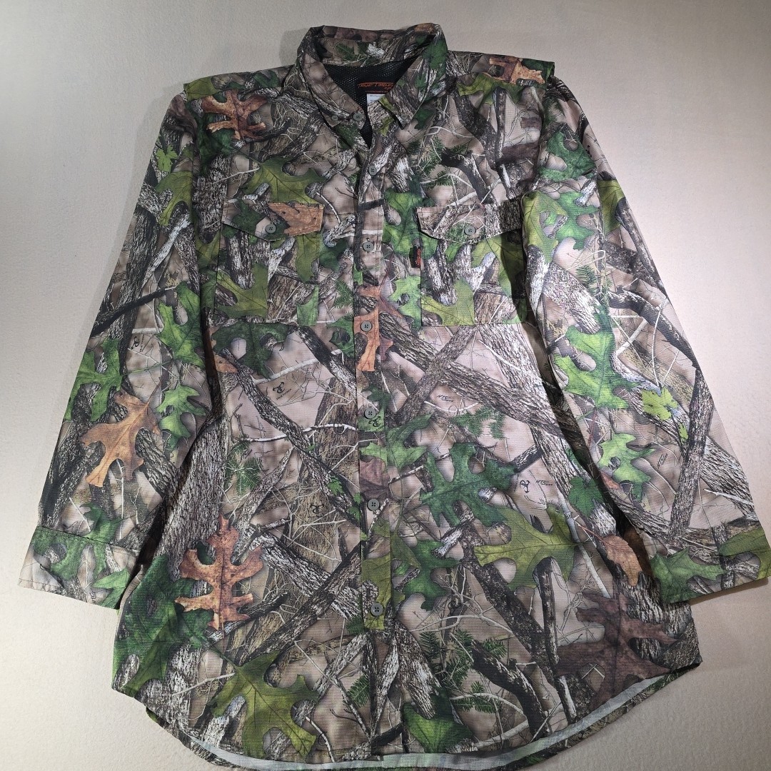 True timber Camo ripstop Men's 2XL Button down lightweight vented breathable...