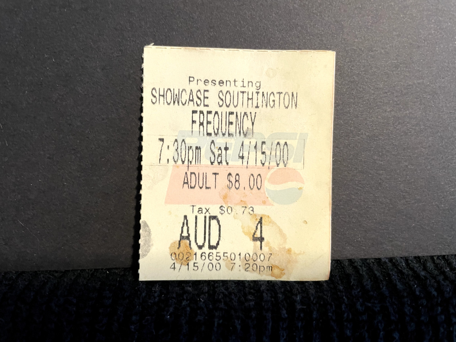 Vintage Movie Ticket Stub Frequency 