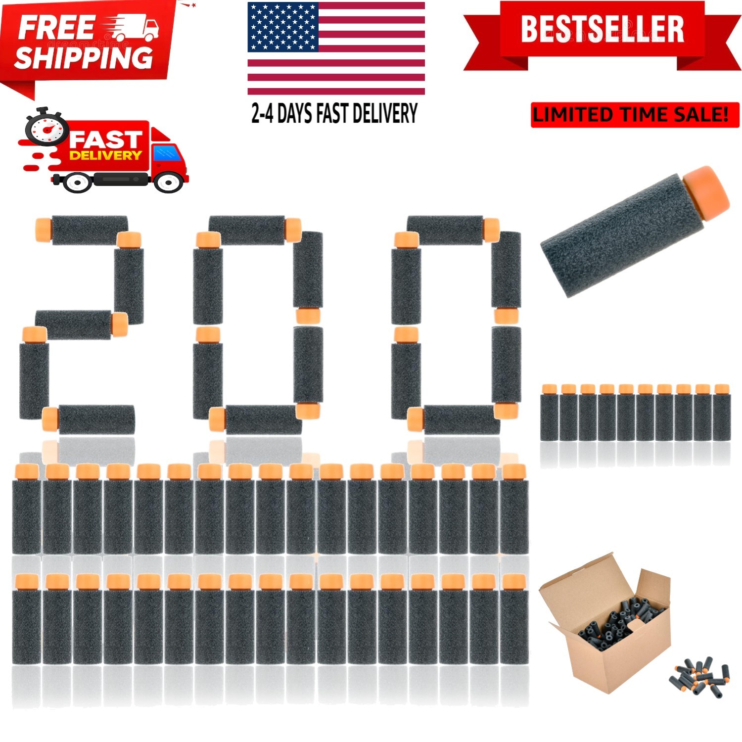 200pcs 2nd Generation  of Half-Lenth Soft Dart, Soft Short Dart for Adventure...