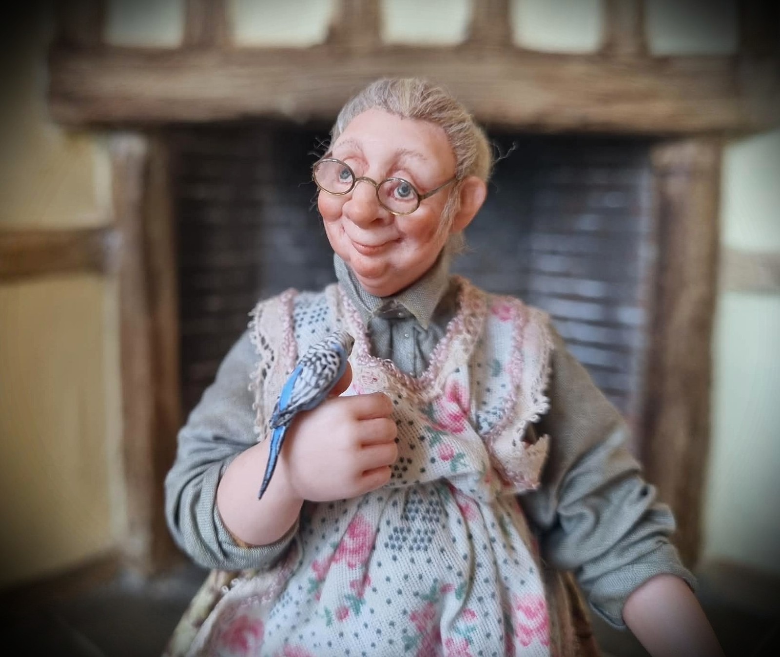 Gudrun Kolenda 1:12 Scale Porcelain Doll – Artisan Dollhouse Miniature