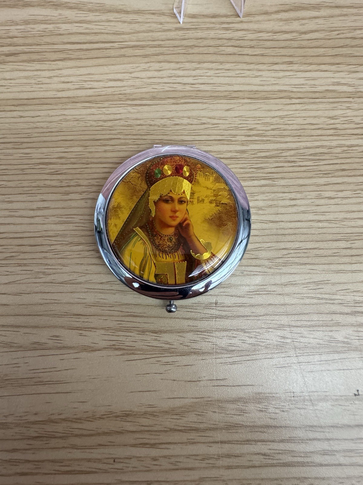 Western Germany Compact Double Mirror Magnifying Victorian Style 2.5” Russia