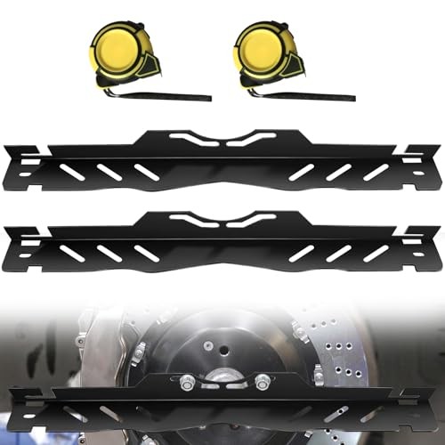 2 Pack Wheel Alignment Tool with 2 Pcs Measuring Tapes, Heavy Duty Toe Black