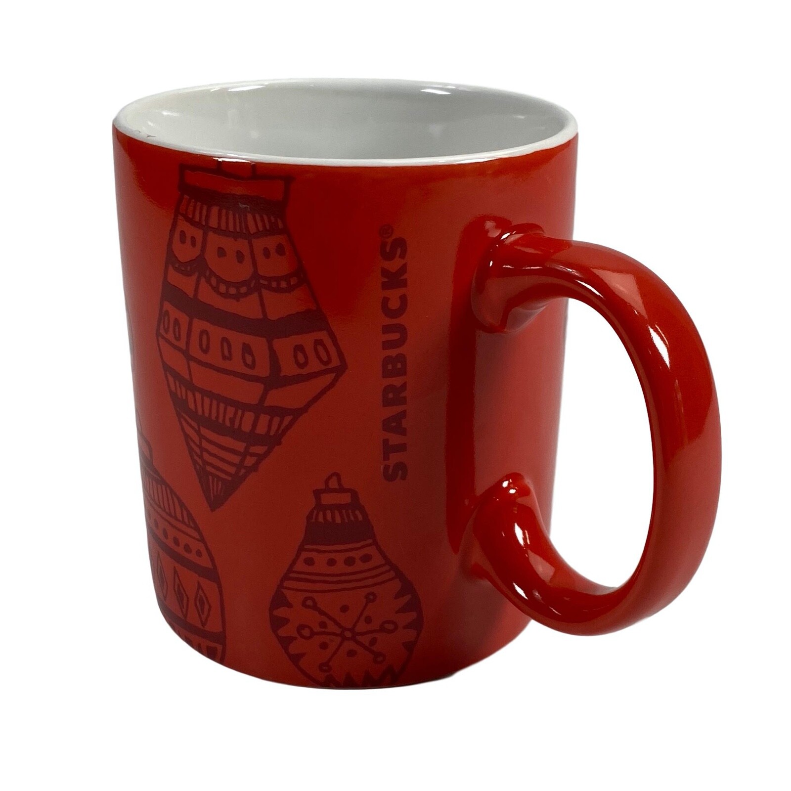 2015 Starbucks Christmas Holiday Ornaments 12 fl oz Red Tea Coffee Mug Cup