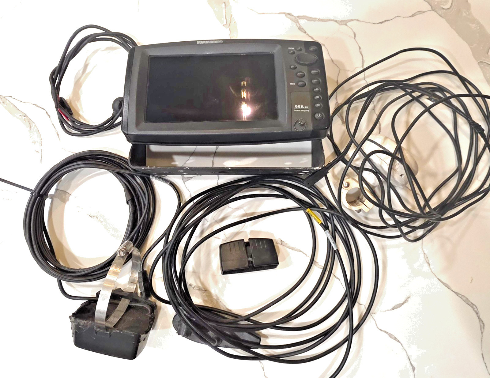 Humminbird 958c DI Full Setup! GPS, Power & (1) Transom (1) Trolling Transducers