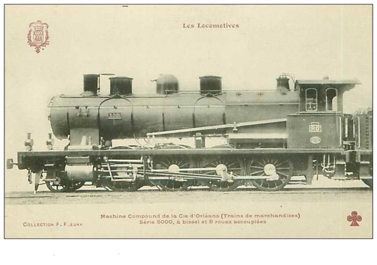 Trains.locomotives.n° 7781.MACHINE Compound Of La Co D'Orleans.serie 5000.A B