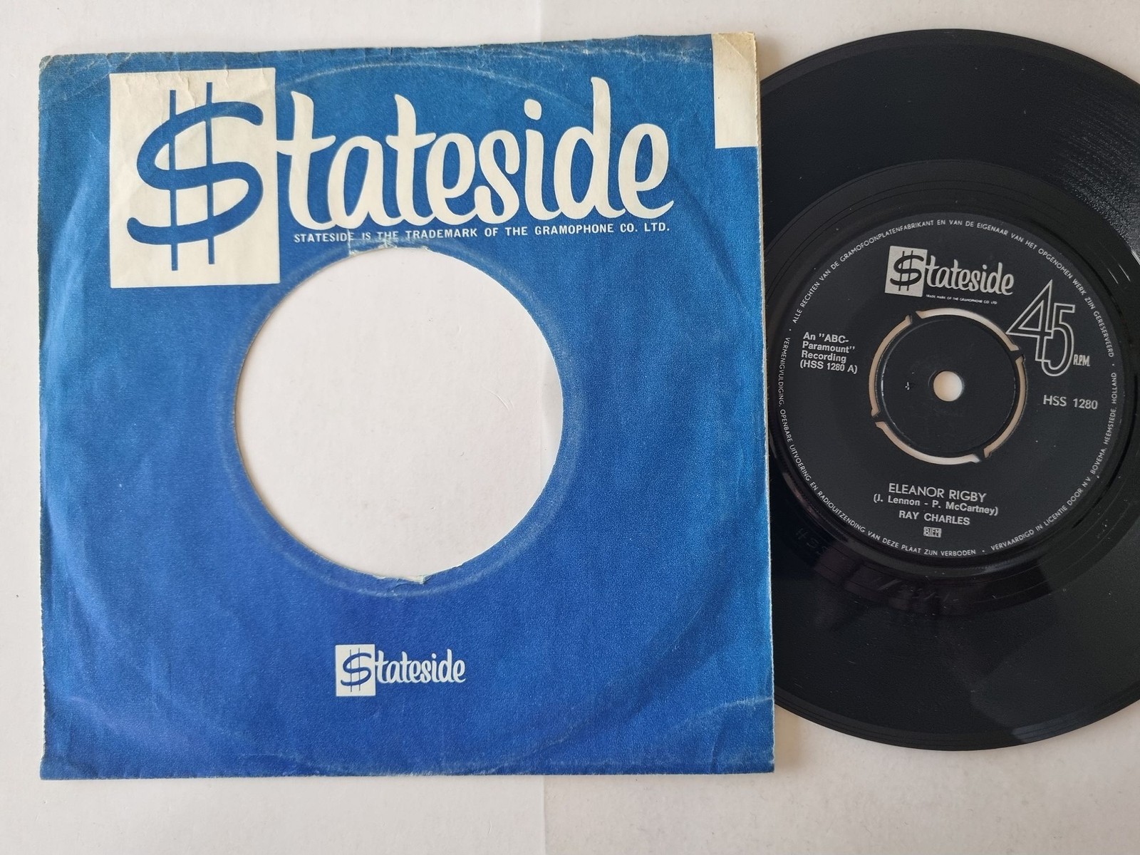 Ray Charles - Eleanor Rigby 7'' Vinyl UK/ CV THE BEATLES