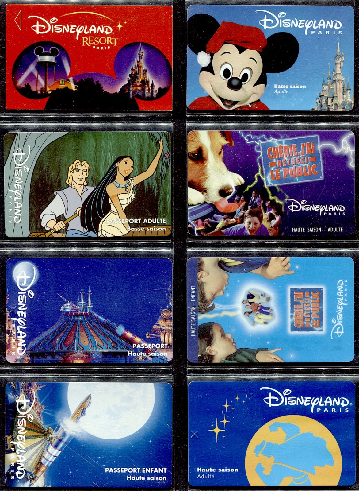 DISNEY - Lot of 8 Disneyland Passports