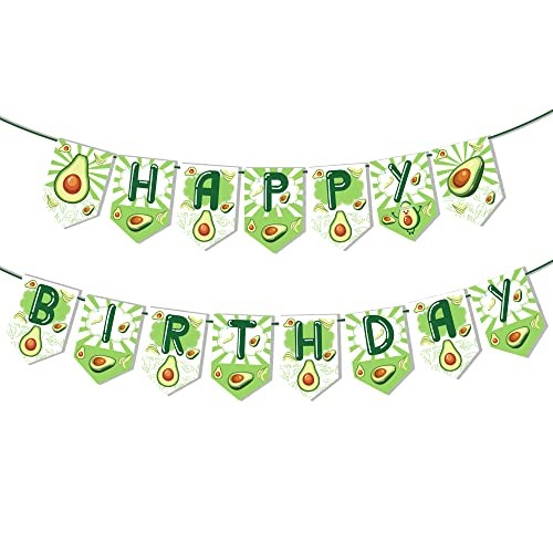  1pcs Theme Banner Party Supplies for Fruit Decorations Birthday Party Avocado