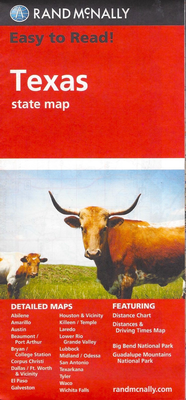 State Map of Texas, Easy To Read!, by Rand McNally - 2023 edition